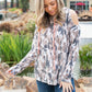 Hunting Diva Cold Shoulder Thumbhole Hoodie