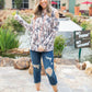 Hunting Diva Cold Shoulder Thumbhole Hoodie