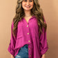 Madelyn Magenta Button Up