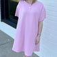 Penelope Solid Knit Dress in Pink