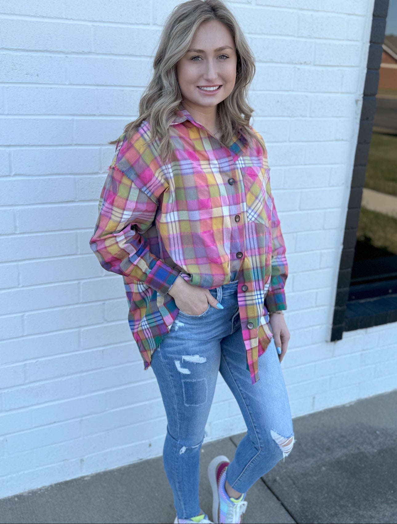 Barbara Stained Glass Flannel Top