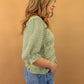 Chelsey Eyelet Knit Top in Sage