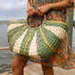 Woven Straw Tote Bag