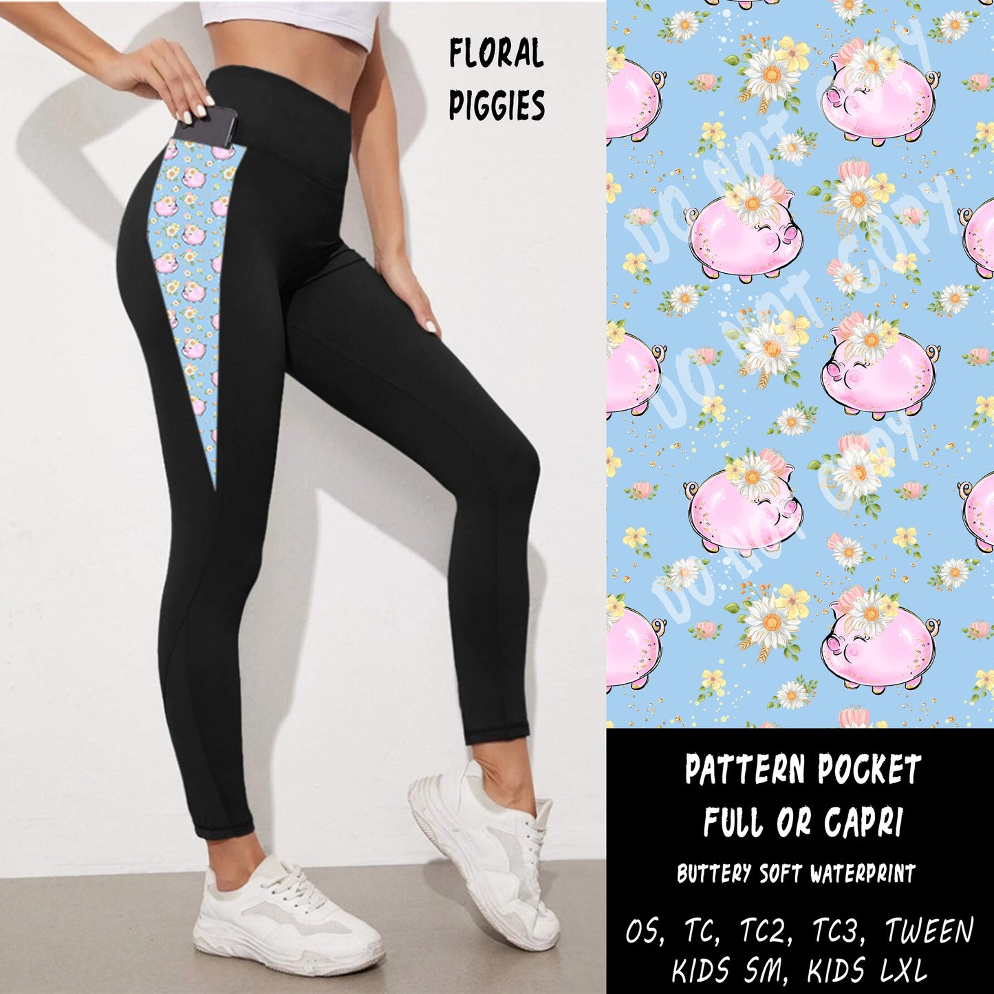 Patterned Pocket Leggings- Full Length