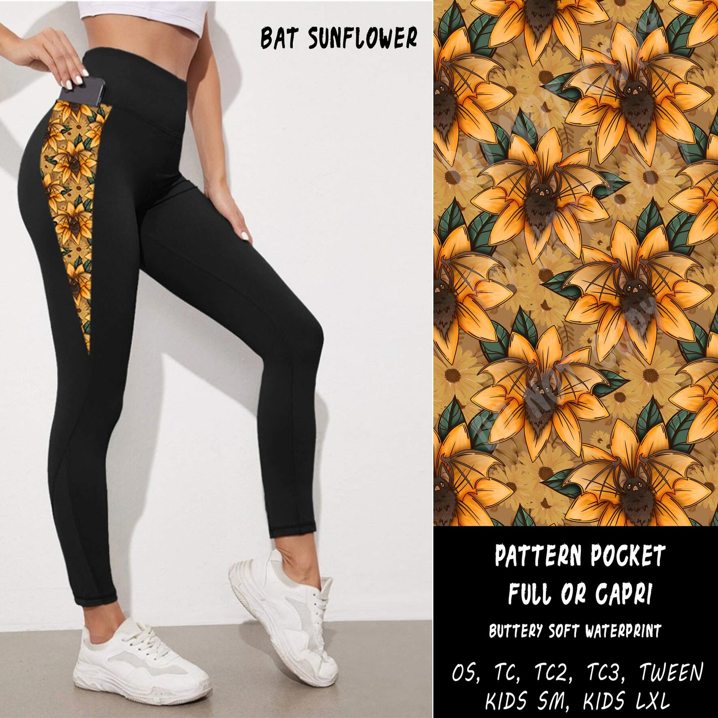 Patterned Pocket Leggings- Full Length