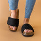 Chloe Chunky Slide in Black