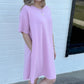 Penelope Solid Knit Dress in Pink