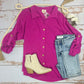 Madelyn Magenta Button Up