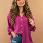 Madelyn Magenta Button Up