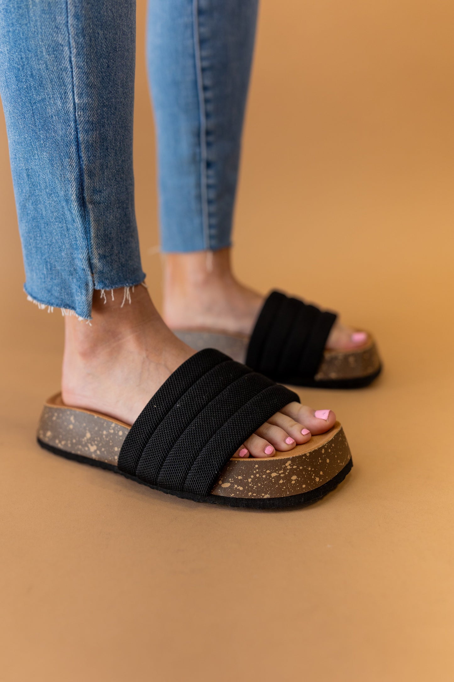 Chloe Chunky Slide in Black