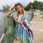 Mariana Striped Poncho w/ Tassels