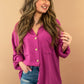 Madelyn Magenta Button Up