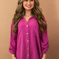 Madelyn Magenta Button Up