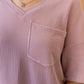 Rowan Ribbed Top in Rose