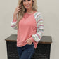 Candy Striped Raglan Pullover