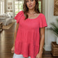 Crimson Tides - Tiered Top