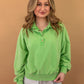 Presley Button Up Pullover in Green