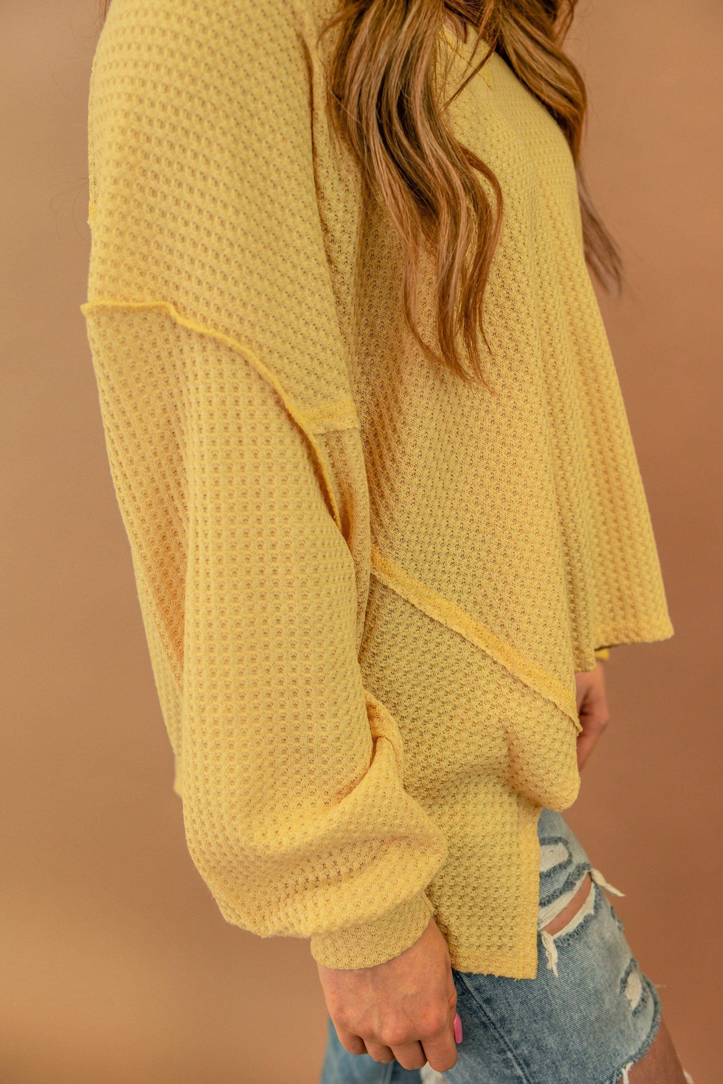 Sunny Waffle Knit Top