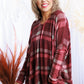 Draped In Plaid Sweater Dolman