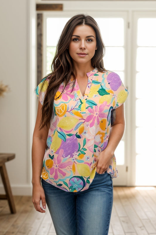 Fruity Florals Sleeveless Top