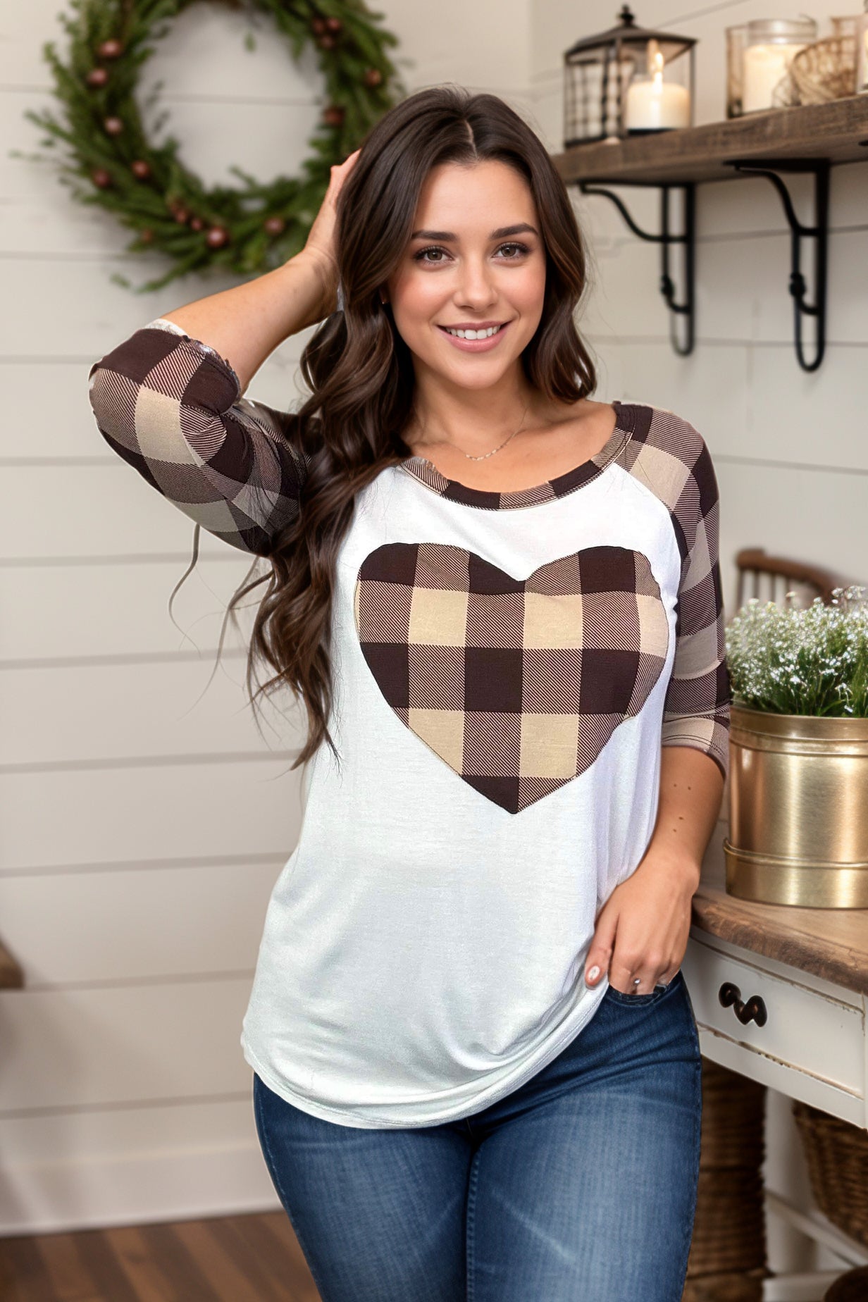 Heart of Plaid Raglan