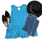 Electric Teal Sleeveless Top