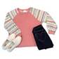 Candy Striped Raglan Pullover