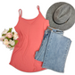 Amber - Reversible Tank in Coral