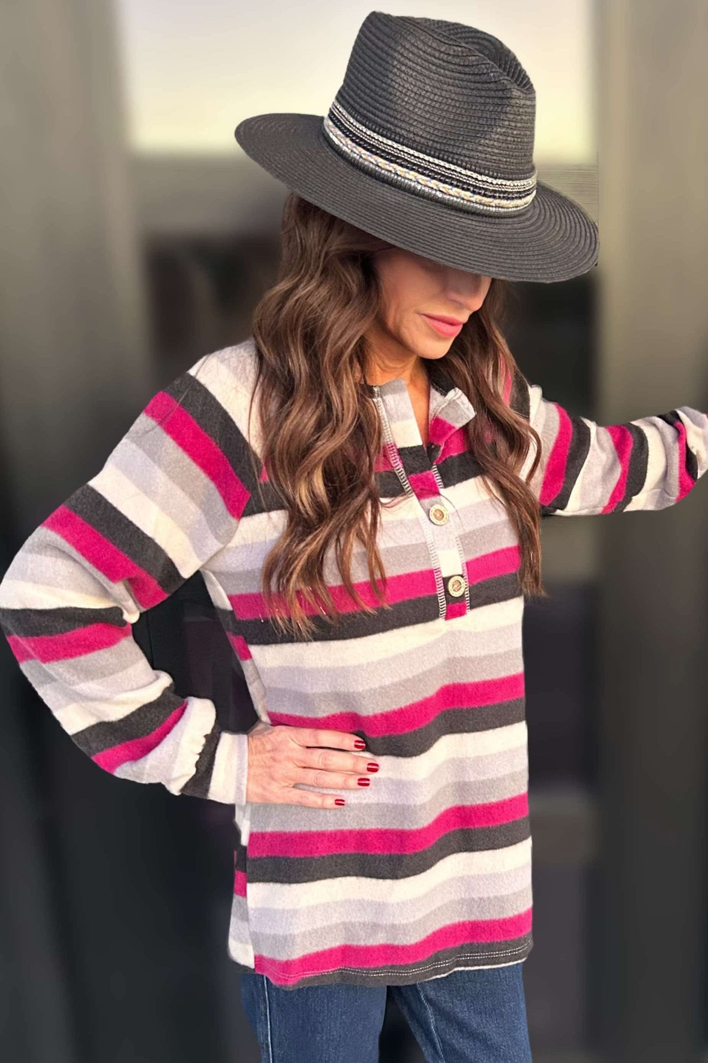 Love Stripes - Fleece Pullover