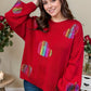 Metallic Hearts Sweater