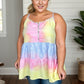 Pastel Neon Ruffle Trim Tank