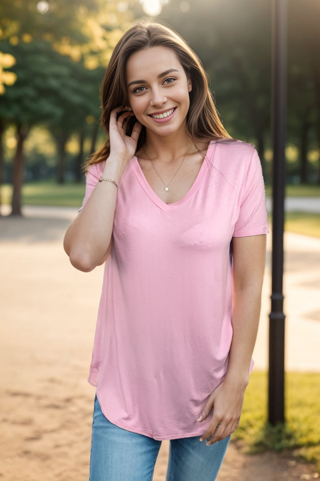 Spring Staple Short Sleeve - Baby Pink