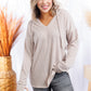 Urban Ribbed Taupe Hoodie