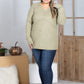 Olive Eyes Waffle Knit Tunic