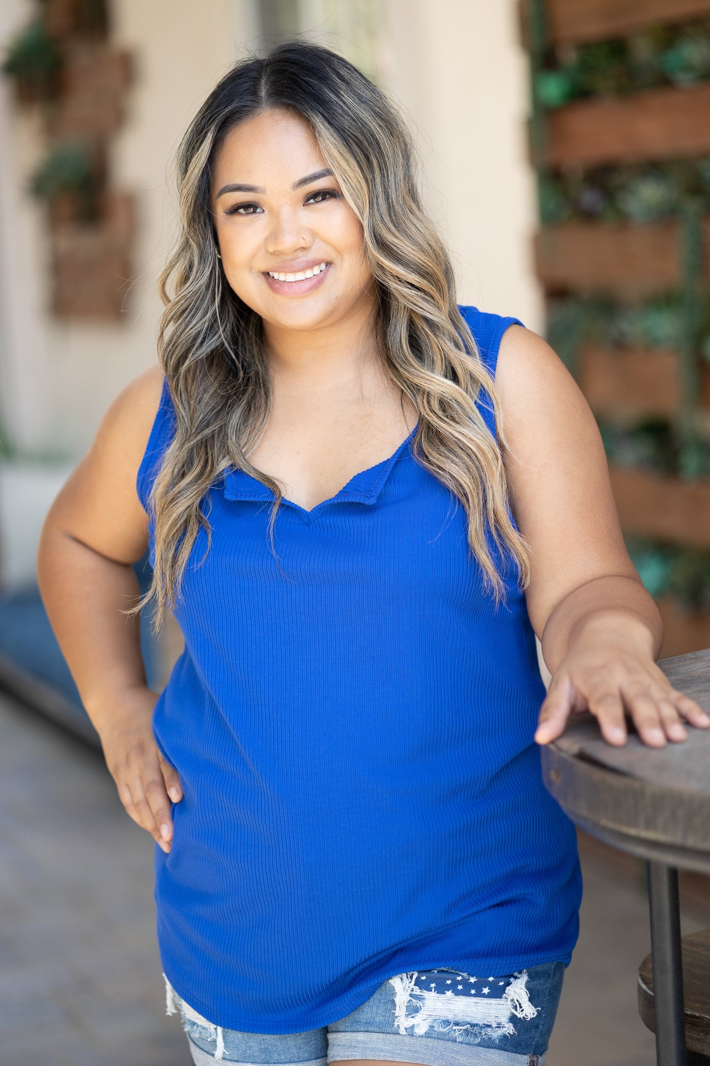 Glam Doll Tank in Royal Blue